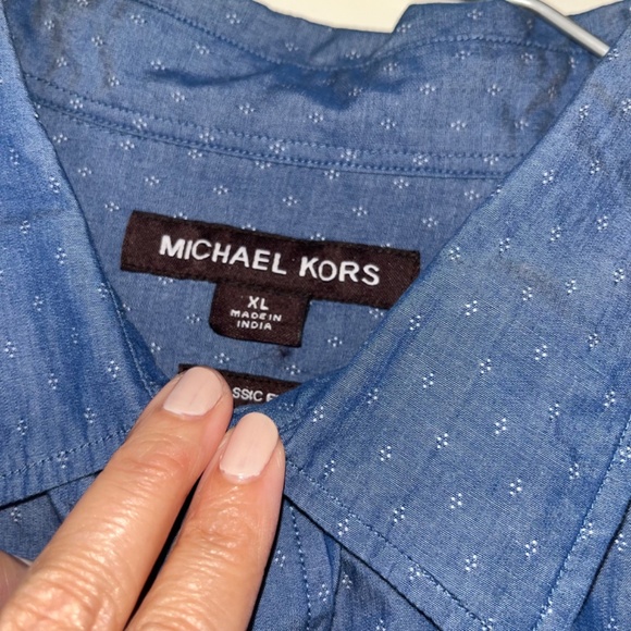 Michael Kors Mens Long Sleeve Button Down Shirt - XL - Picture 2 of 4